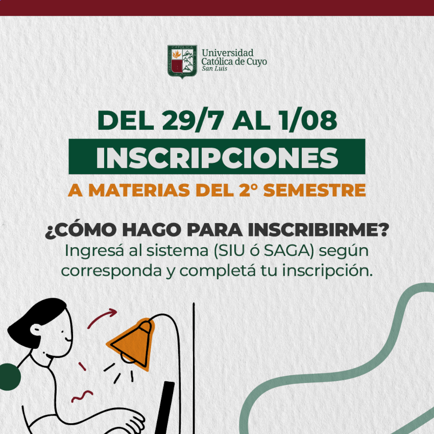 Inscripciones Materias - 2° semestre