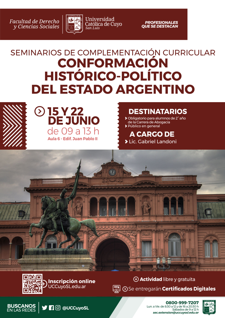 Seminario de Complementación Curricular Conformación Histórico Político del Estado Argentino